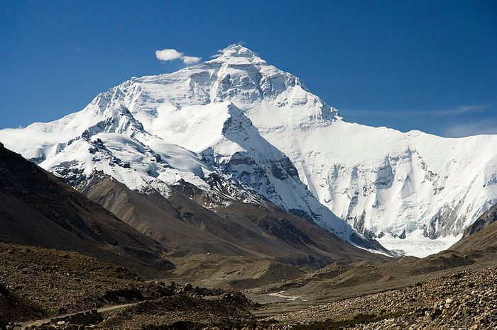 The North Face of Mount Everest. Scientists believe the height of the summit may have changed due to the earthquake in Nepal