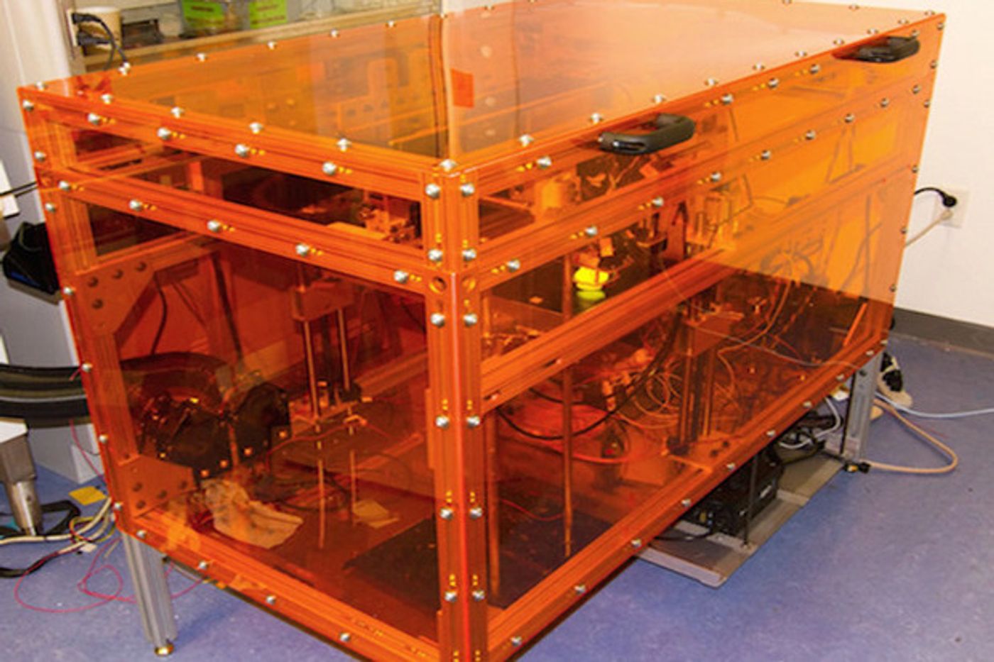 MultiFab is a 3D printer that can print with up to 10 different materials.