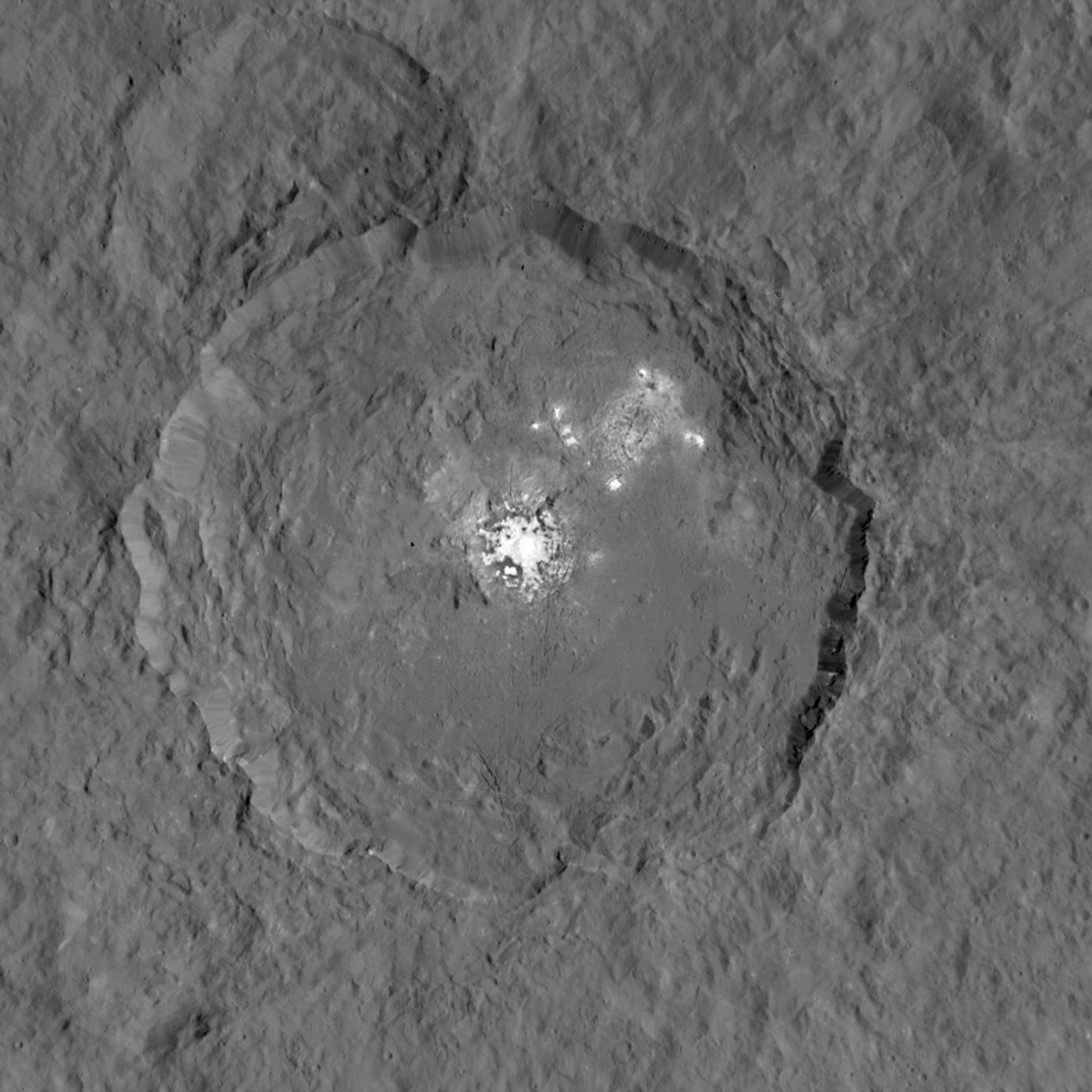 NASA's Dawn spacecraft has snapped high-resolution images of the bright spots on Ceres.