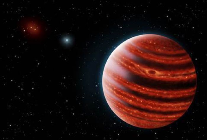 An artist's rendition of the newly-discovered Jupiter-like planet.
