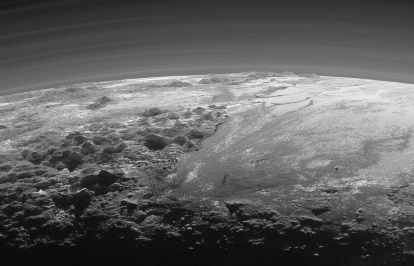 A closer look at Pluto's mountains.