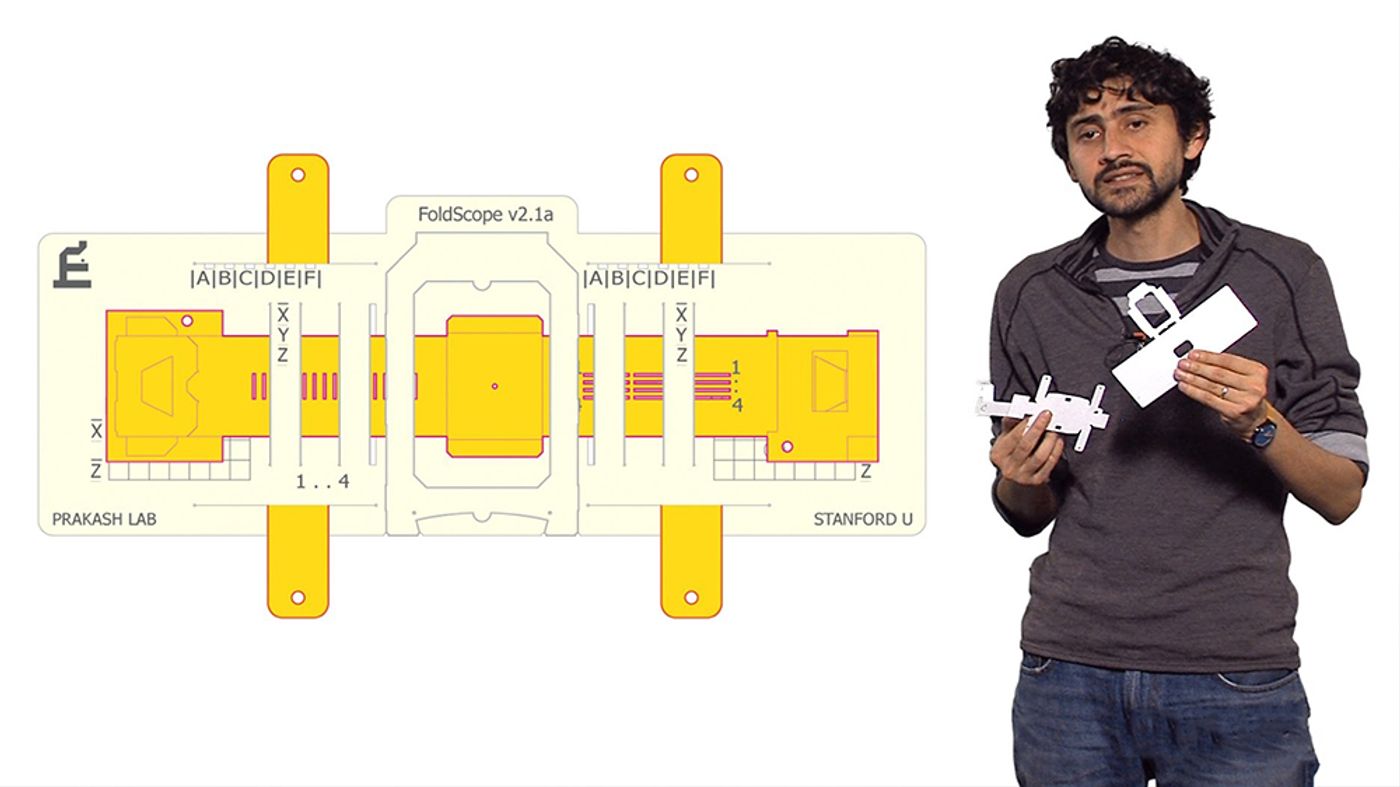 Manu Prakash, PhD, the designer of the Foldscope.