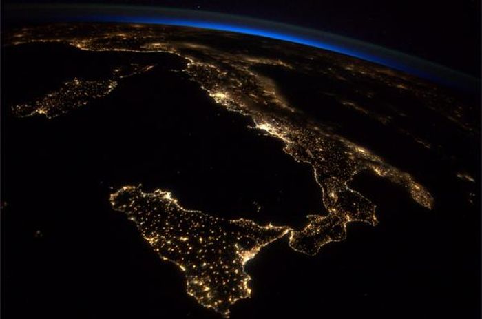 The boot of Italy, as seen from space