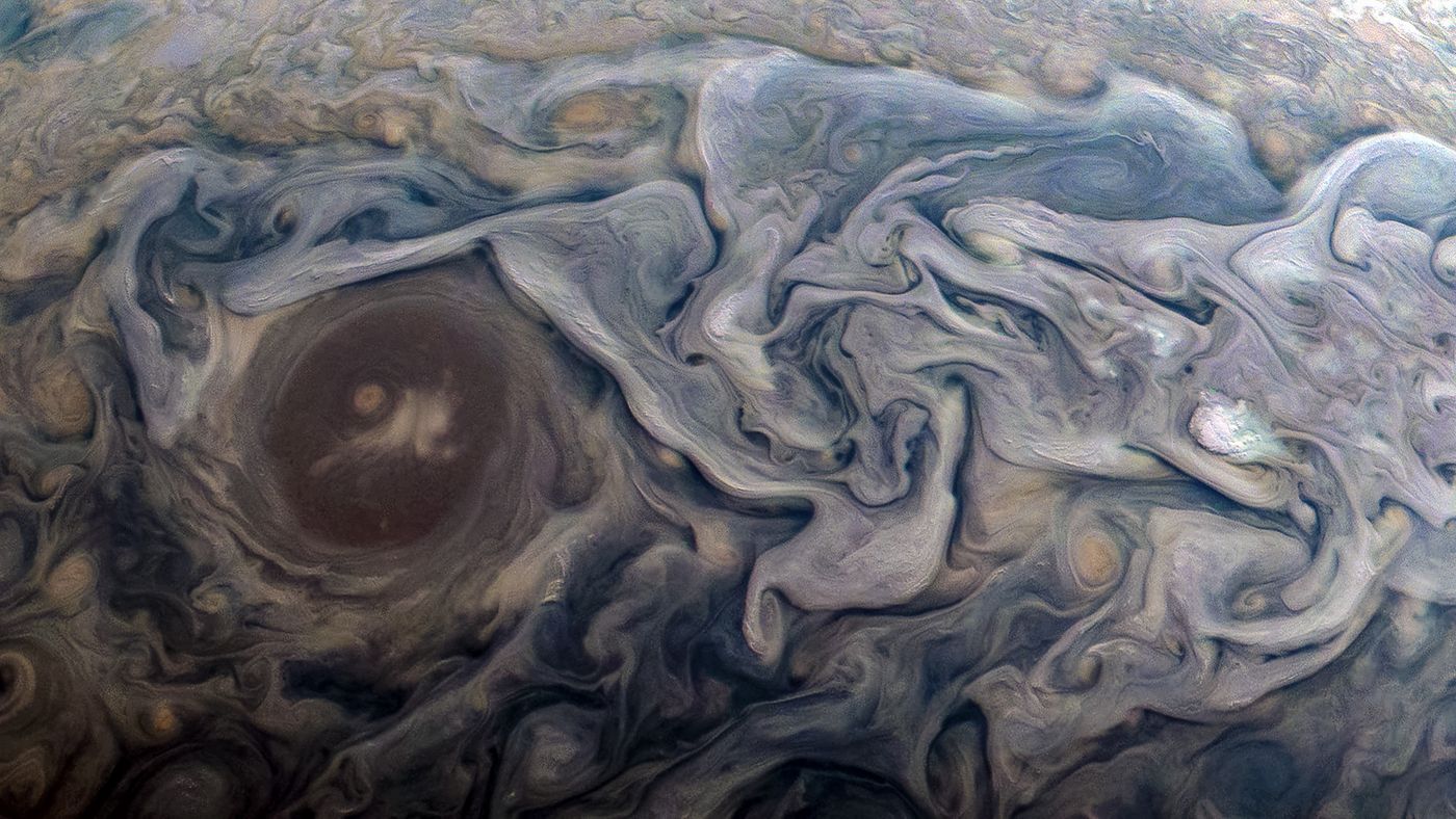 Jupiter's northern hemisphere was captured in this image NASA's Juno spacecraft. / Credit: NASA Marshall Space Flight Center