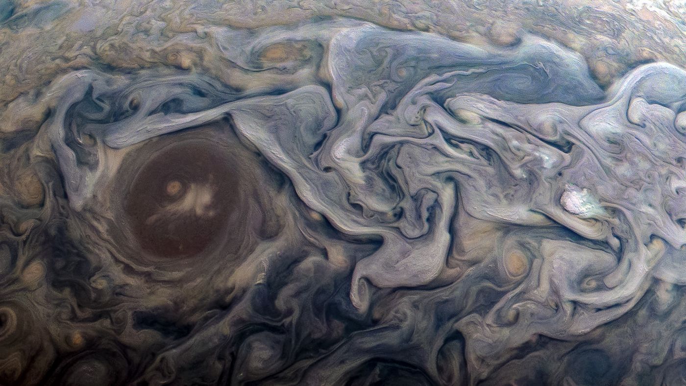 Jupiter's northern hemisphere was captured in this image NASA's Juno spacecraft. / Credit: NASA Marshall Space Flight Center