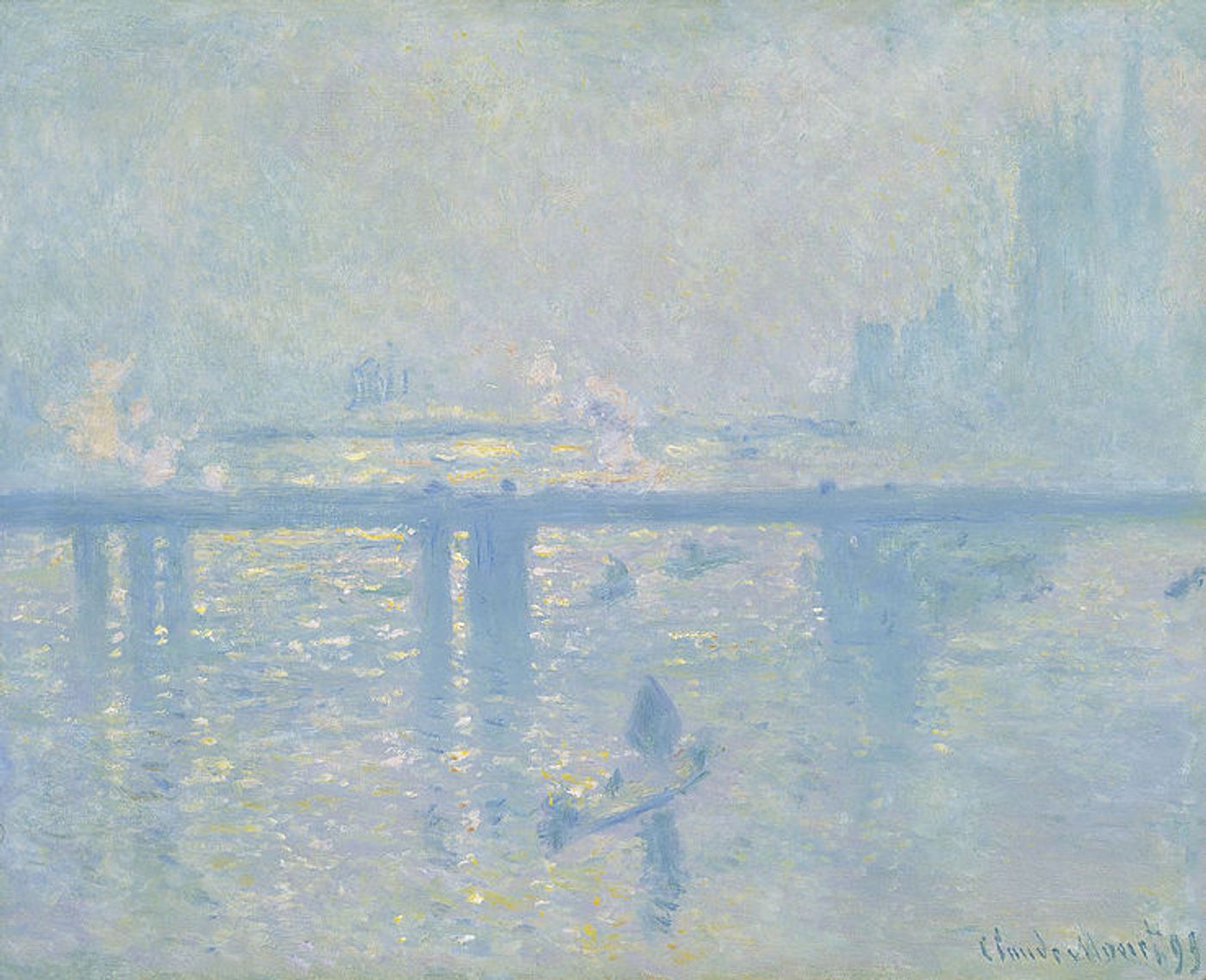 Monet's Charing Cross Bridge (1899). (This work is in the US Public Domain in accordance with US copyright laws)
