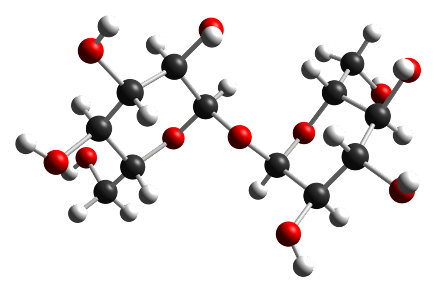 The molecular structure of trehalose.