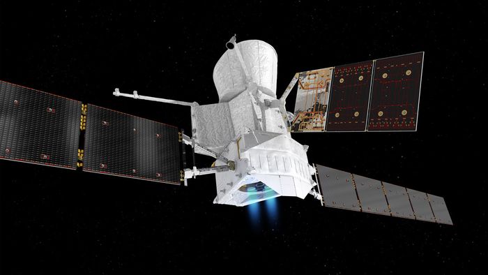 An artist's impression of the ESA-JAXA BepiColombo spacecraft. Credit: ESA/ATG medialab