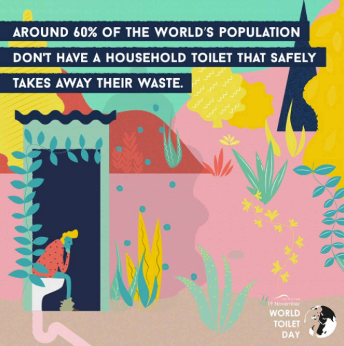 World Toilet Day illustration, credit: UN-Women Twitter