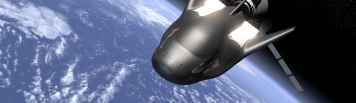 An artist's rendition of Sierra Nevada's Dream Chaser space vehicle.