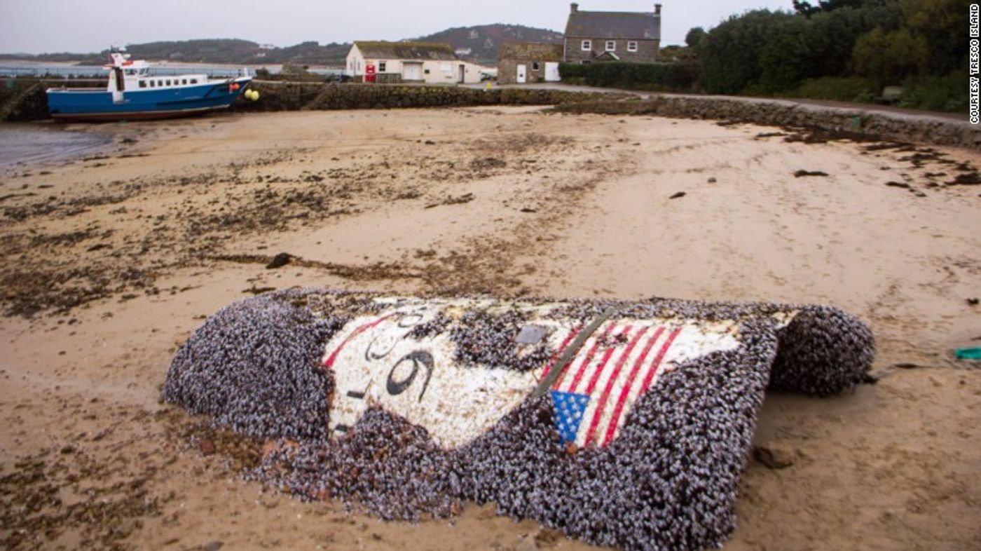 The rocket that washed up in the UK is thought to be a piece of the Falcon 9 rocket that blew up earlier in the year.