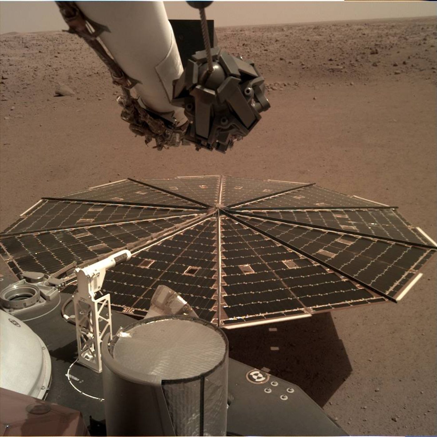 A view of Mars from InSight's perspective.
