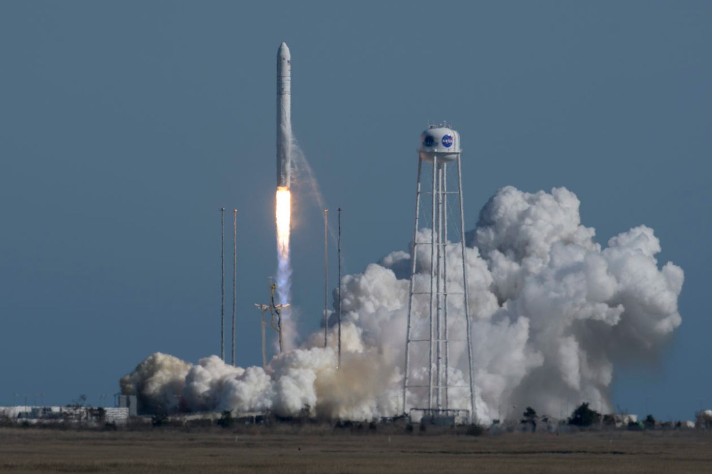 A photograph of the Antares rocket launch last week.