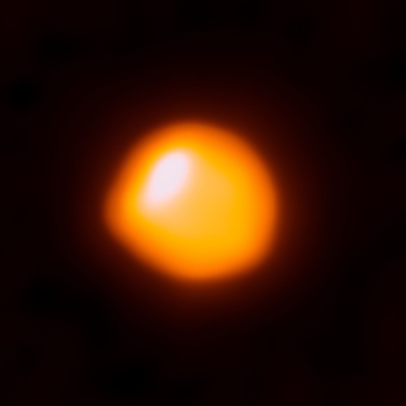 A high-resolution image of Betelgeuse captured by the Atacama Large Milimeter/submilimeter Array (ALMA).