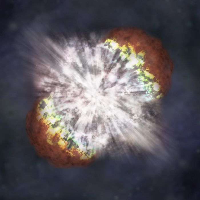 An artist's impression of a supernova.