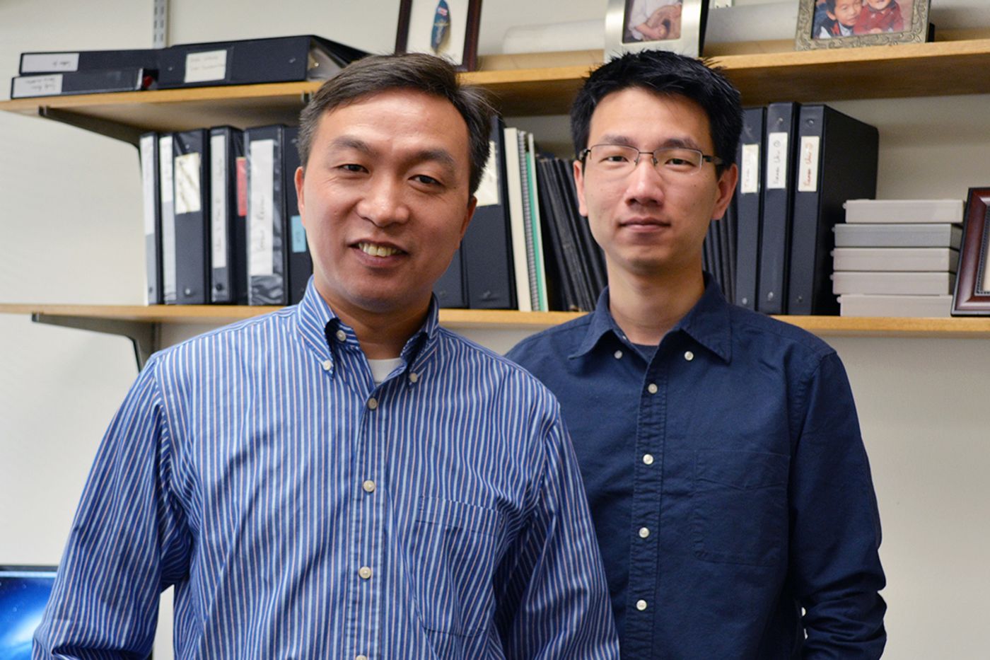 Associate Professor Chanchun Xiao (left) and Research Associate Zhe Huang of The Scripps Research Institute were among the key authors of the new study. 