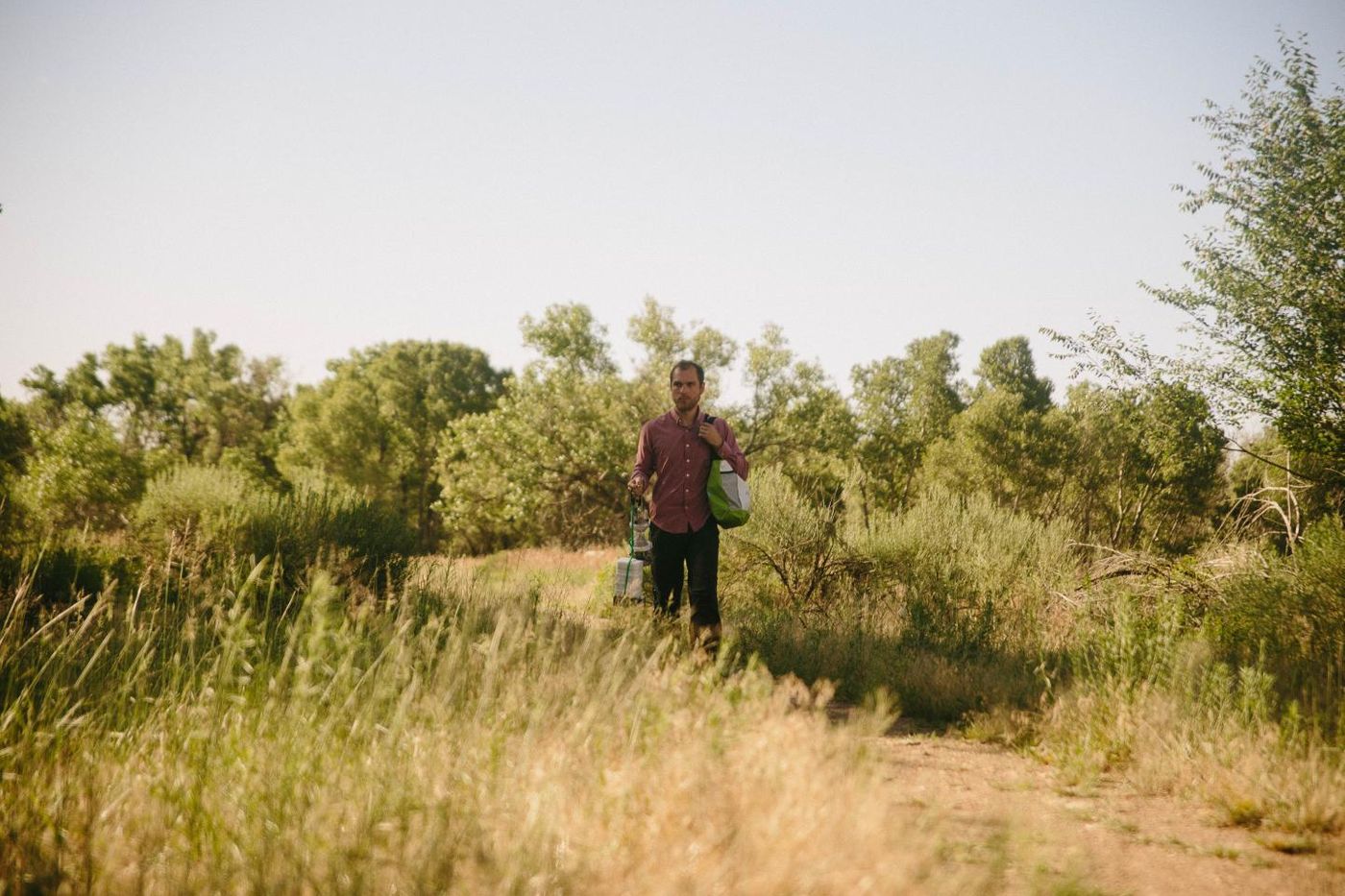 Daniel Hartman, lead author of the study and a graduate student pursuing a doctoral degree in microbiology, collecting mosquitoes in Fort Collins, Colorado. / Credit: Kellen Bakovich/Colorado State University