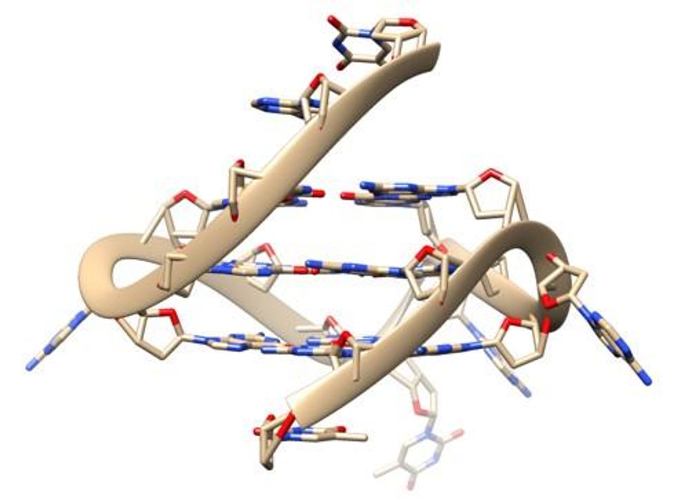 Quadruple-helix DNA structure / Credit: Imperial College London