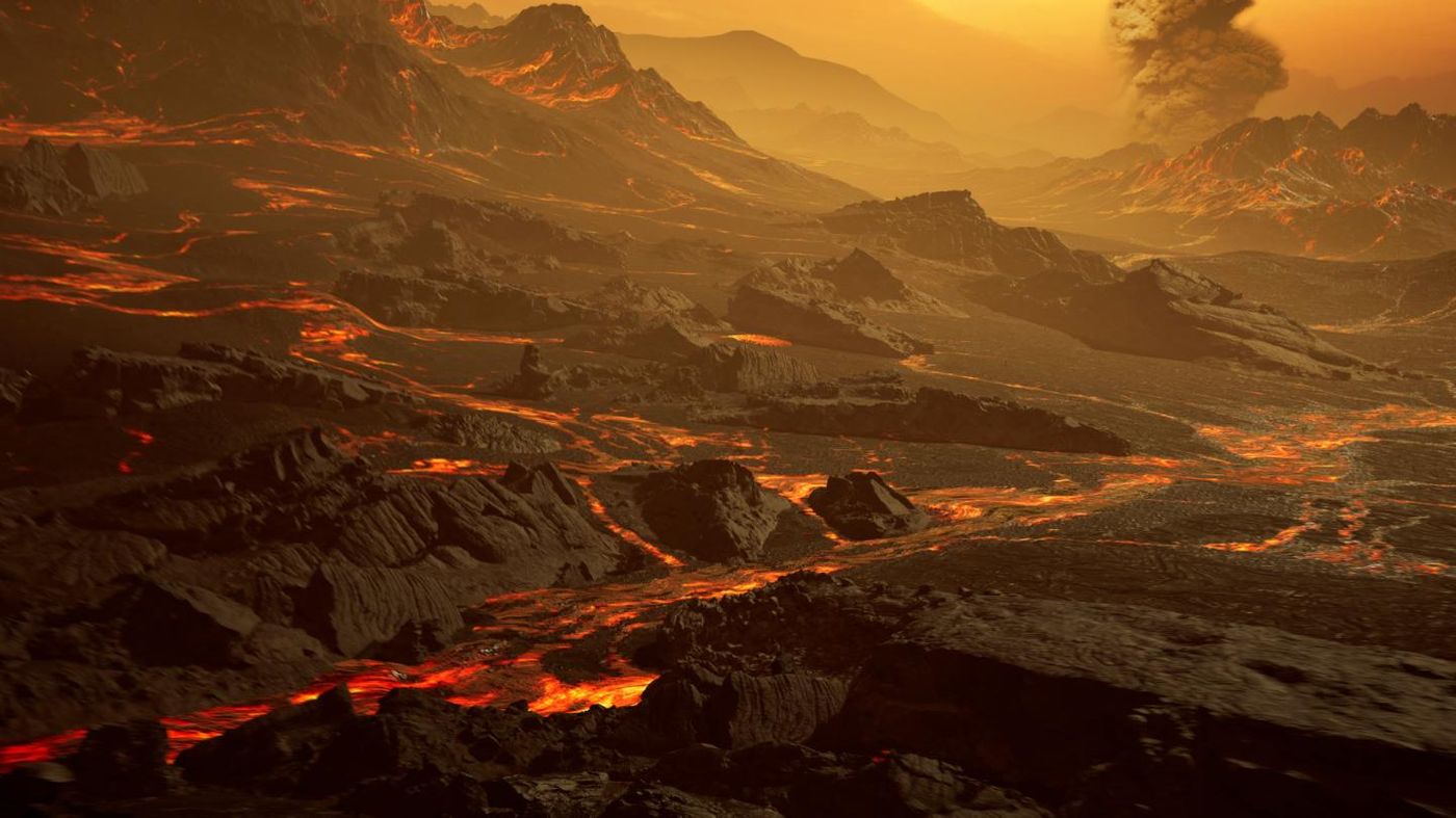 Artistic impression of the surface of the newly discovered hot super-Earth Gliese 486b.  / Credit: RenderArea, https://renderarea.com
