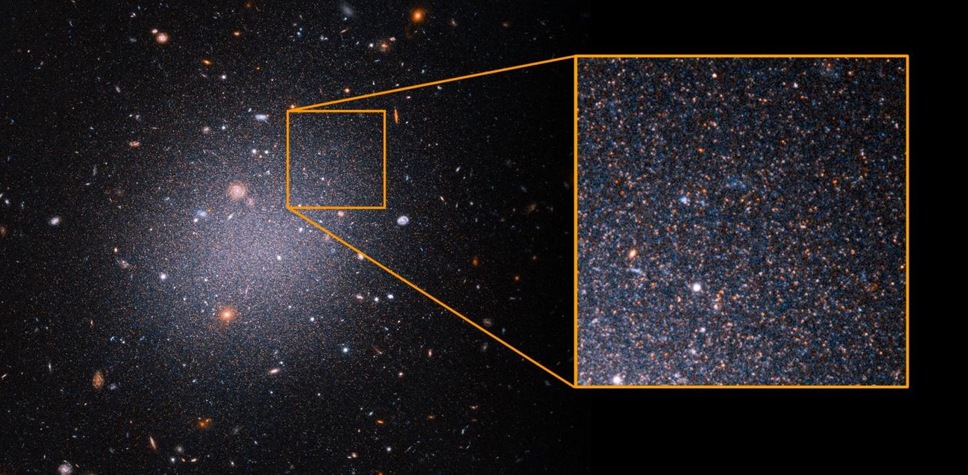 NGC1052-DF2 / Credit: NASA, ESA, Z. Shen and P. van Dokkum (Yale University), and S. Danieli (Institute for Advanced Study)