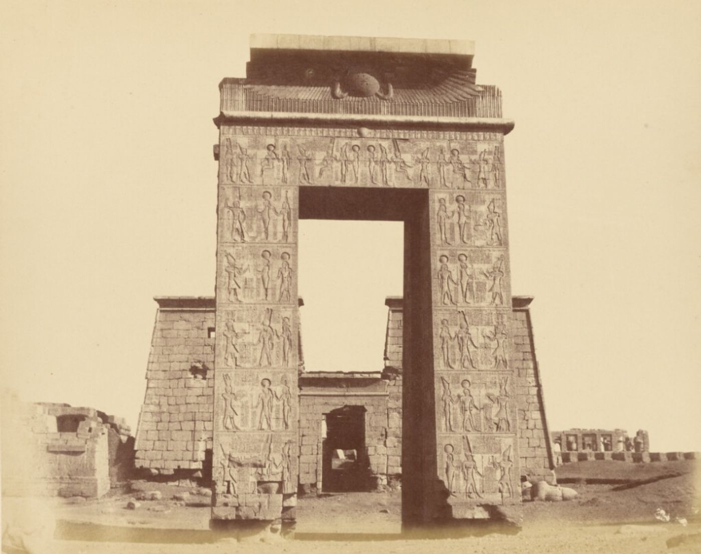 Portal of the Temple of Khonsu, Karnak1859 - 1862. Digital image courtesy of the Getty's Open Content Program.