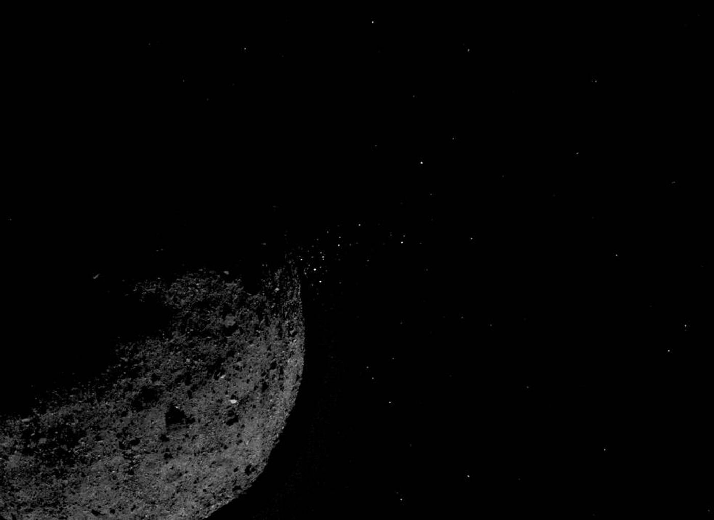 A surface image of Bennu, captured by OSIRIS-REx.