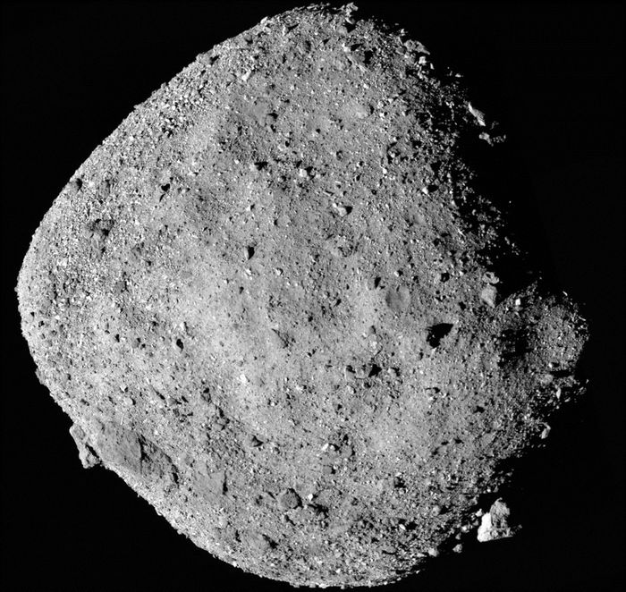 An image of Bennu taken by NASA's OSIRIS-REx spacecraft.