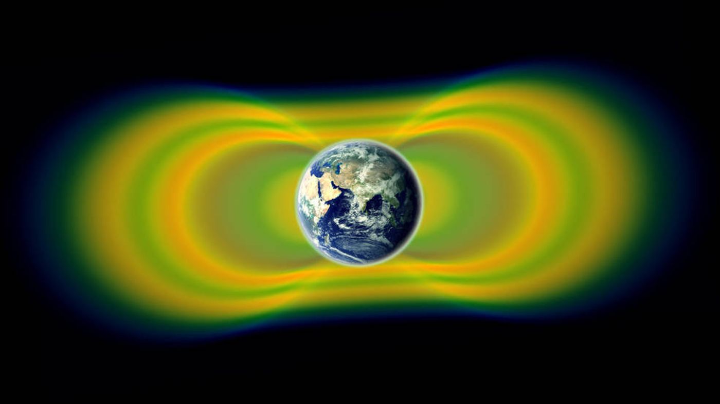The Van Allen radiation belts encircle Earth, protecting the planet from harmful radiation.