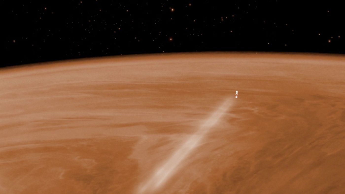 Venus Express plummets into the Venus atmosphere.