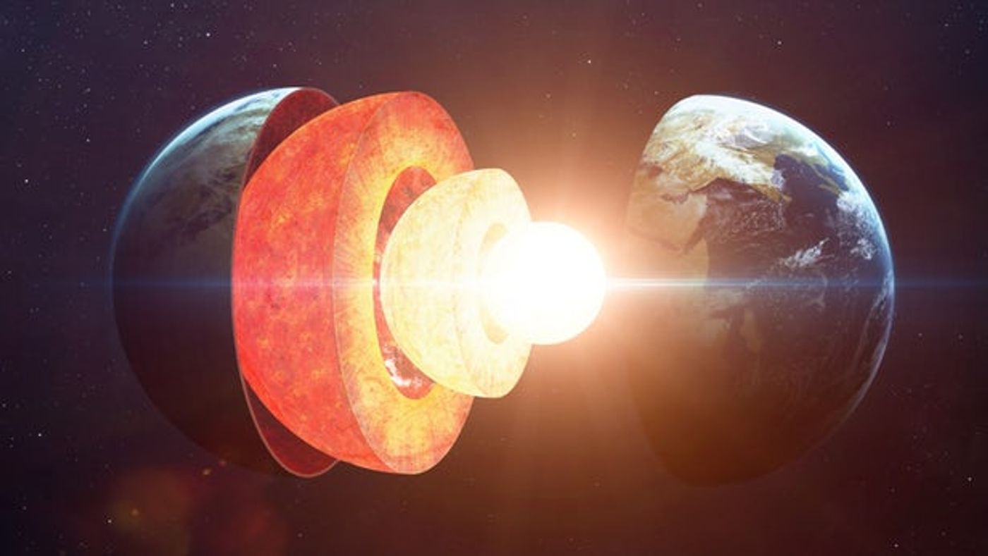 A model of the Earth's layers. Photo: New Atlas