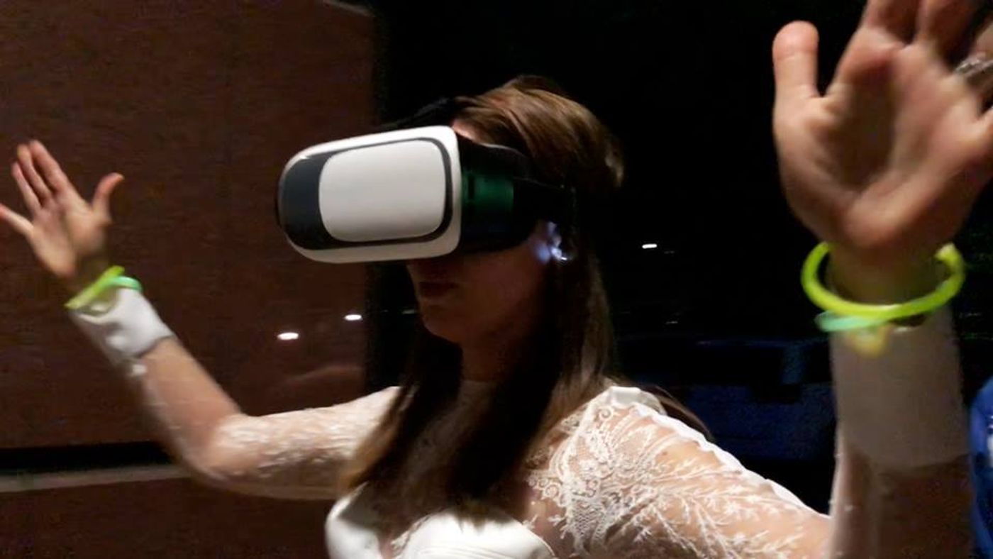 person using VR headset, credit: MONKEYmedia