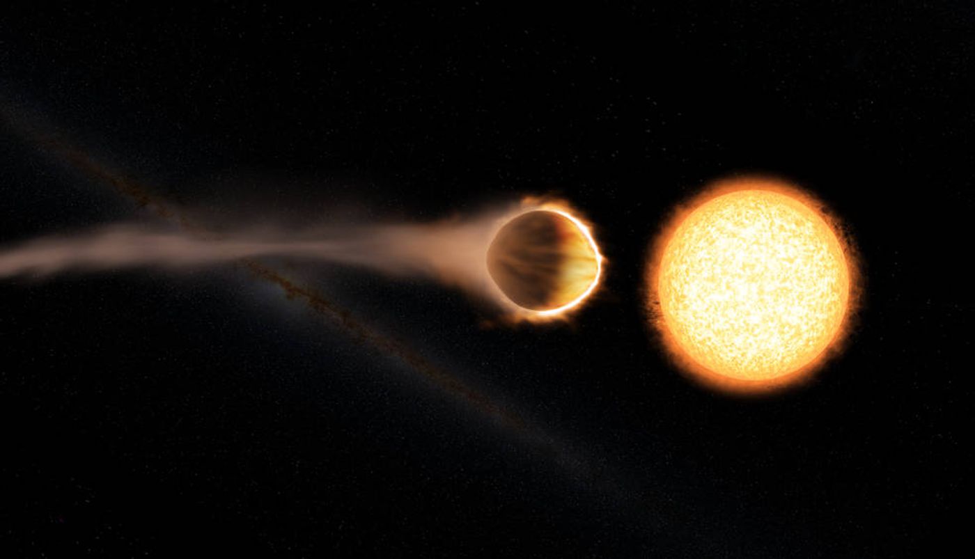 WASP-121b is a hot Jupiter-like exoplanet that apparently has a glowing atmosphere.