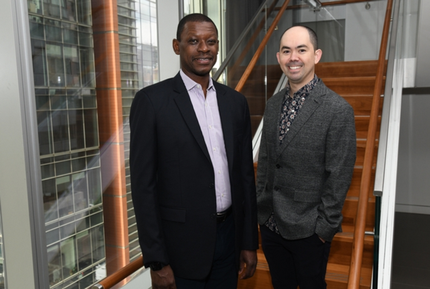 Grant recipients Dr. Lishomwa Ndhlovu and Dr. Michael Corley. Photo Credit: Weill Cornell Medicine