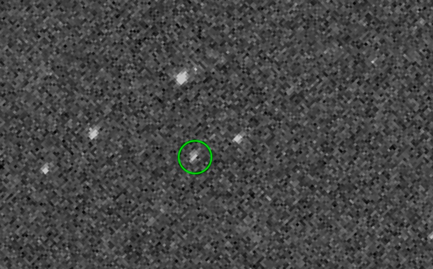 The new image of Bennu captured by the OSIRIS-REx spacecraft.