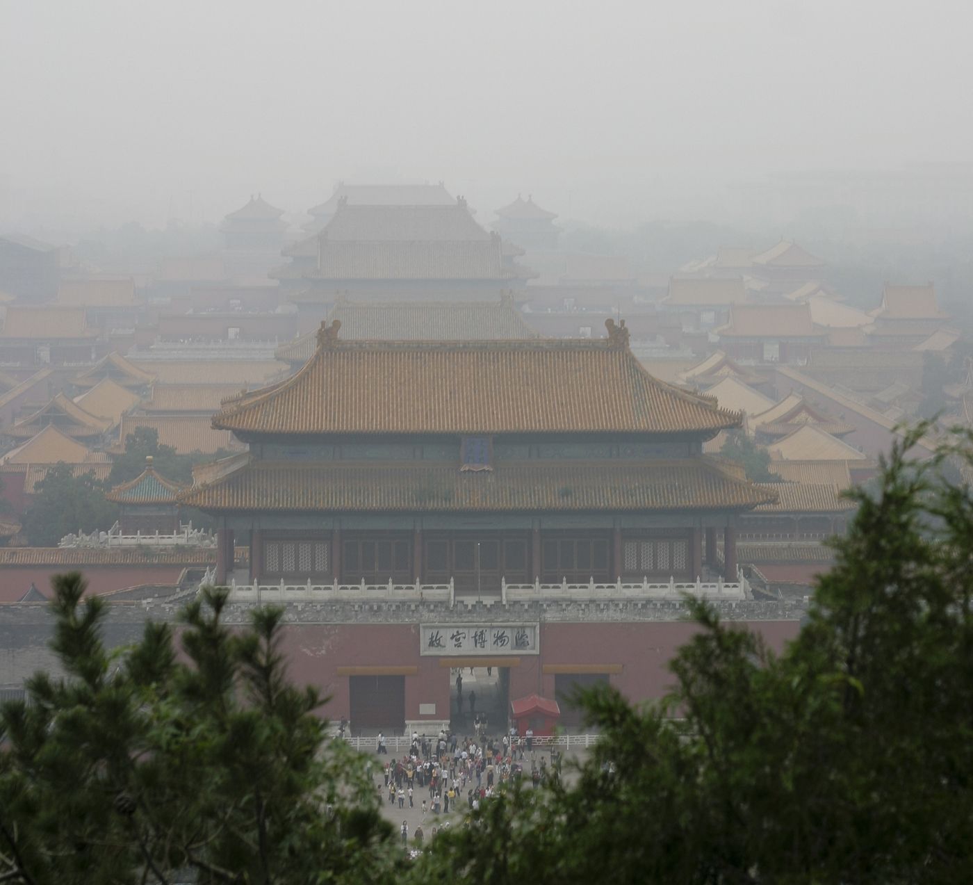 Smog over Beijing's Forbidden City