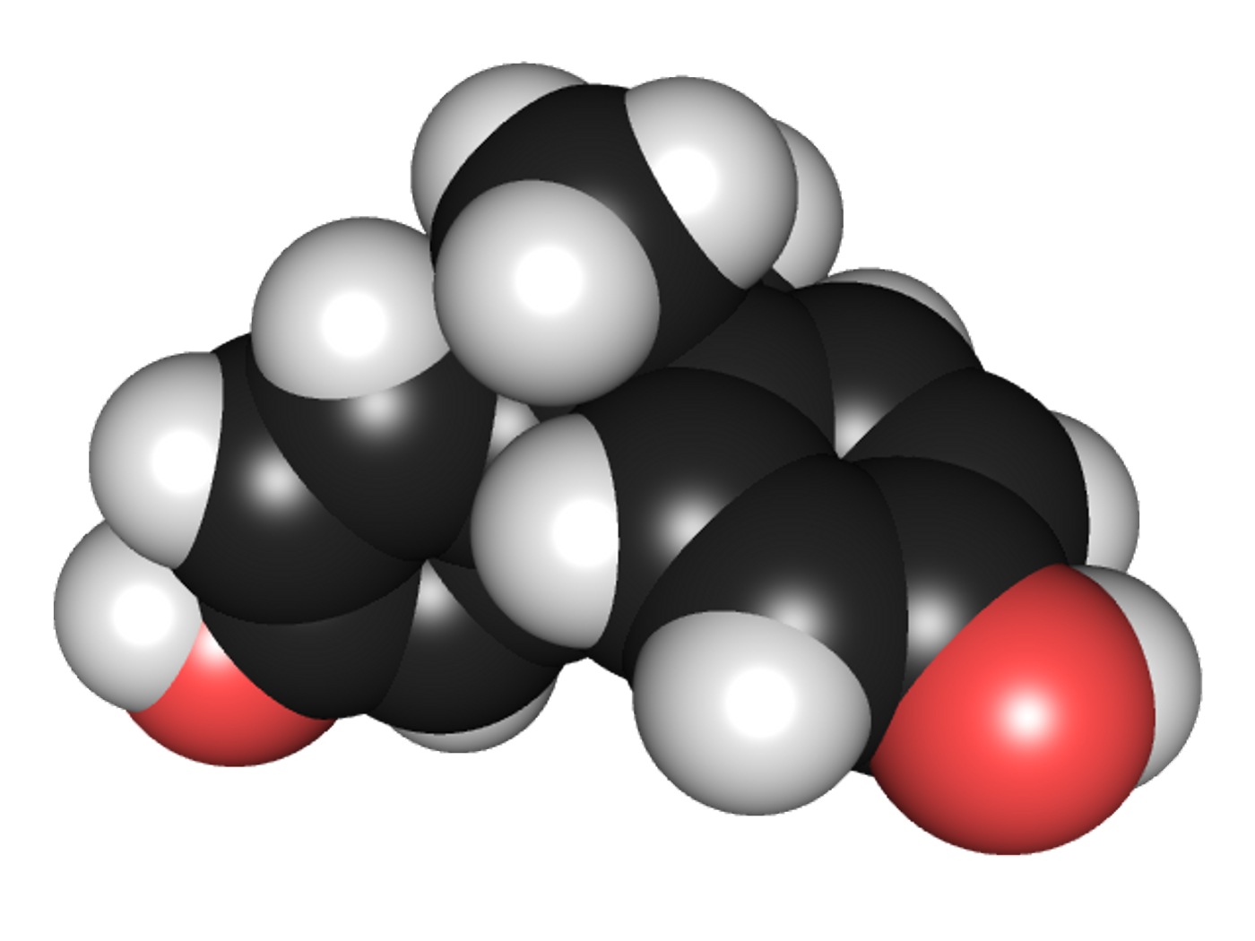 3D chemical structure of bisphenol A / Credit: Wikimedia/Edgar181