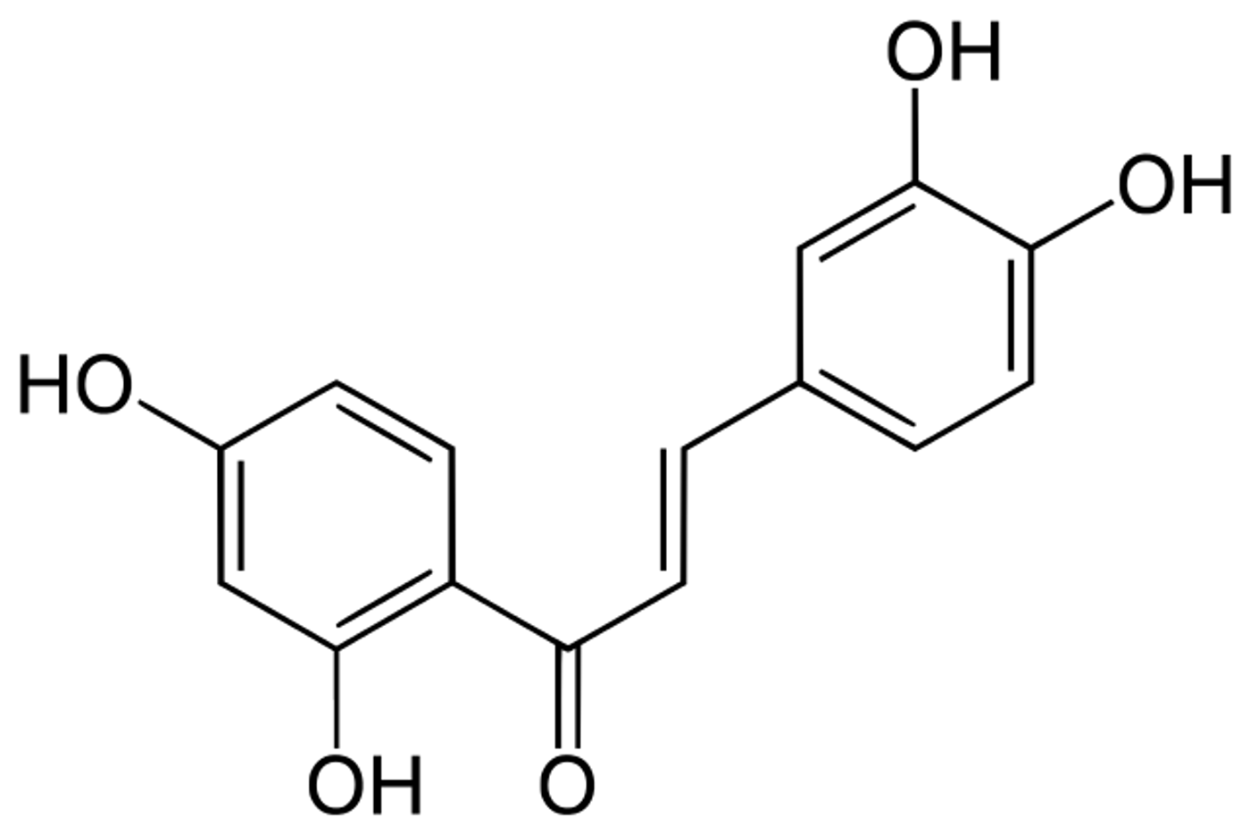 Chemical structure of butein.