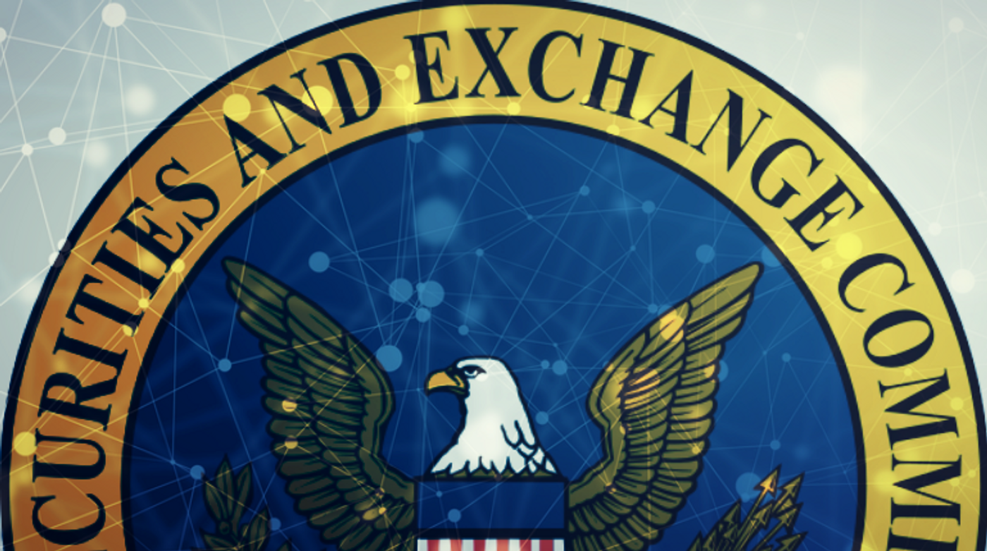 collage, blockchain illustration with SEC logo, credit: public domain, Mark Astarita on LinkedIn