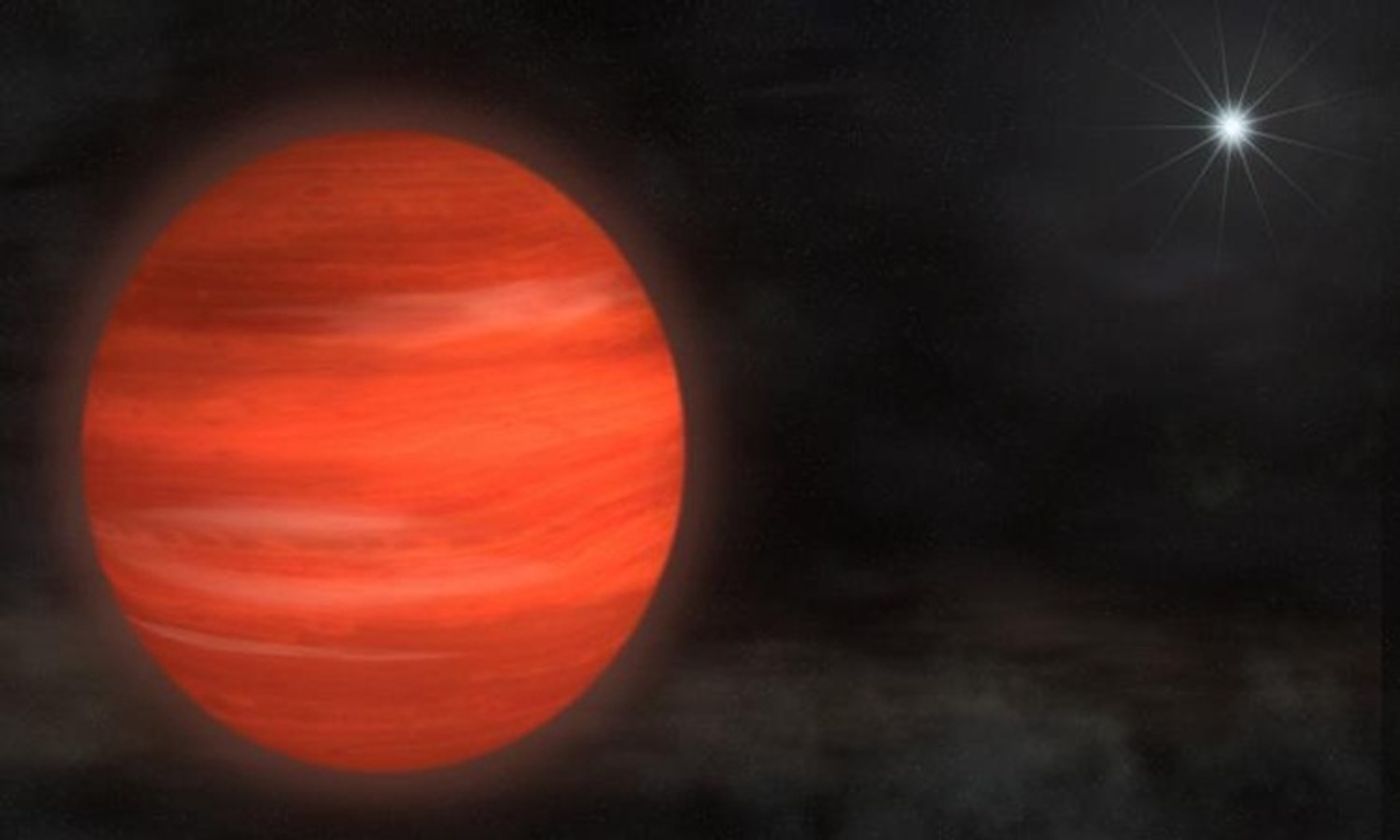 Artist's impression of a Jupiter-like exoplanet.