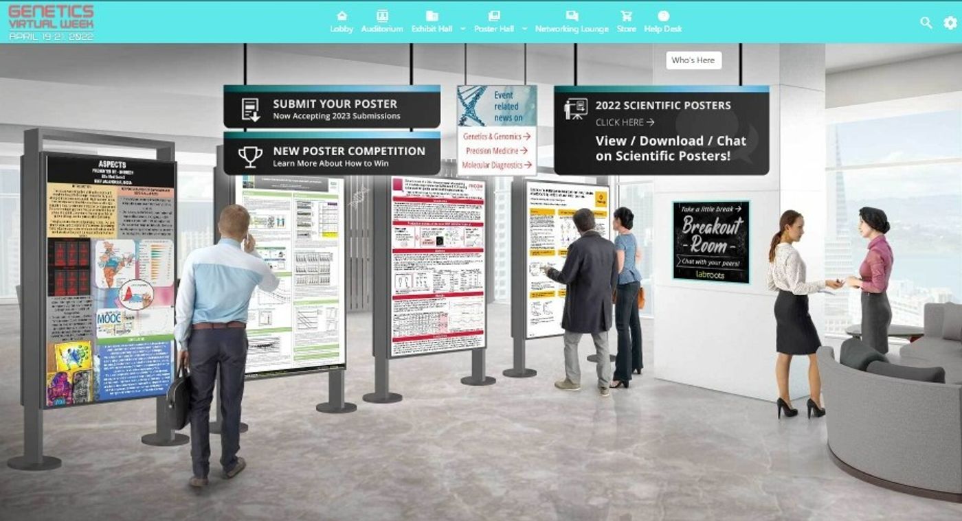 Figure 1: Labroots Virtual Poster Hall, Genetics Virtual Week 2022. 