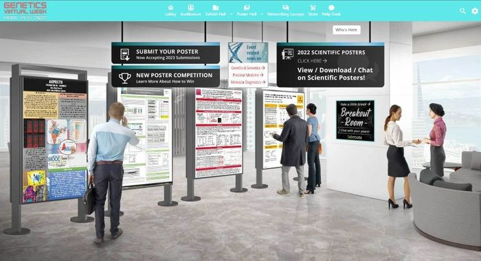 Figure 1: Labroots Virtual Poster Hall, Genetics Virtual Week 2022. 