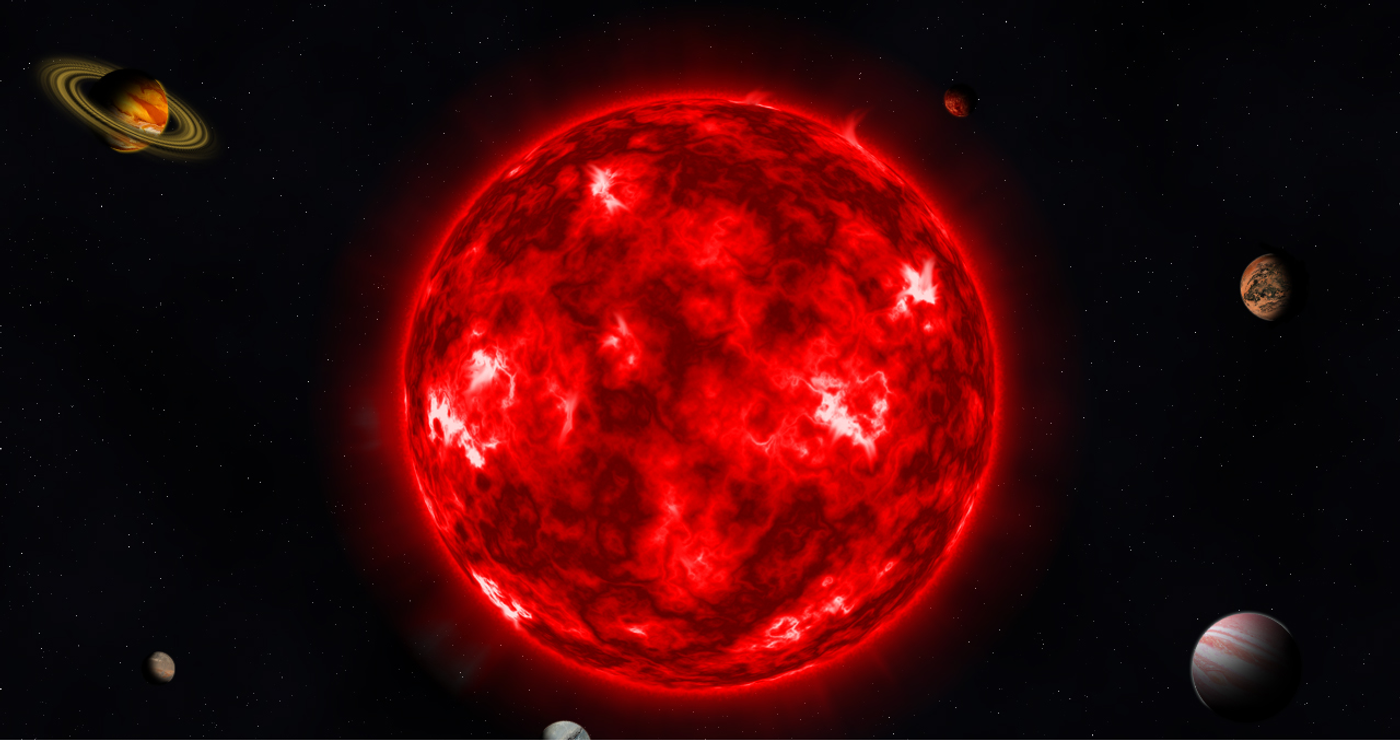 Giant red stars could support exoplanet life too, a study suggests.