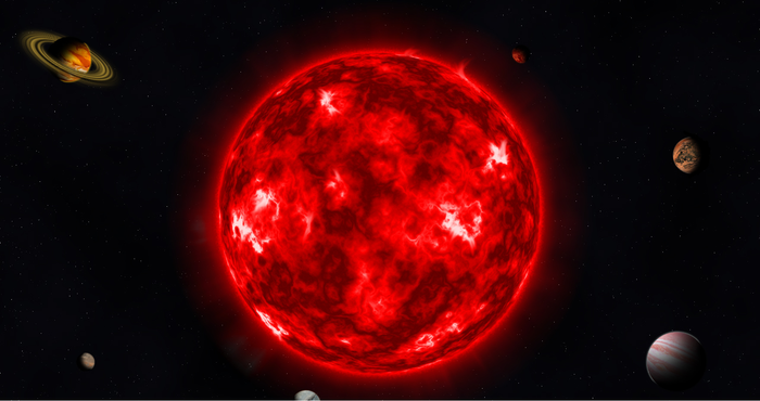 Giant red stars could support exoplanet life too, a study suggests.