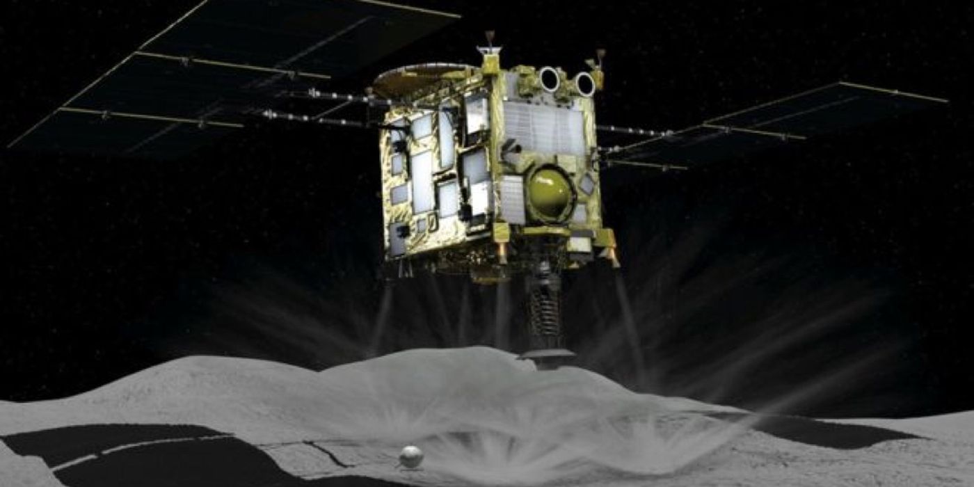 An artist's impression of the Hayabusa2 spacecraft.