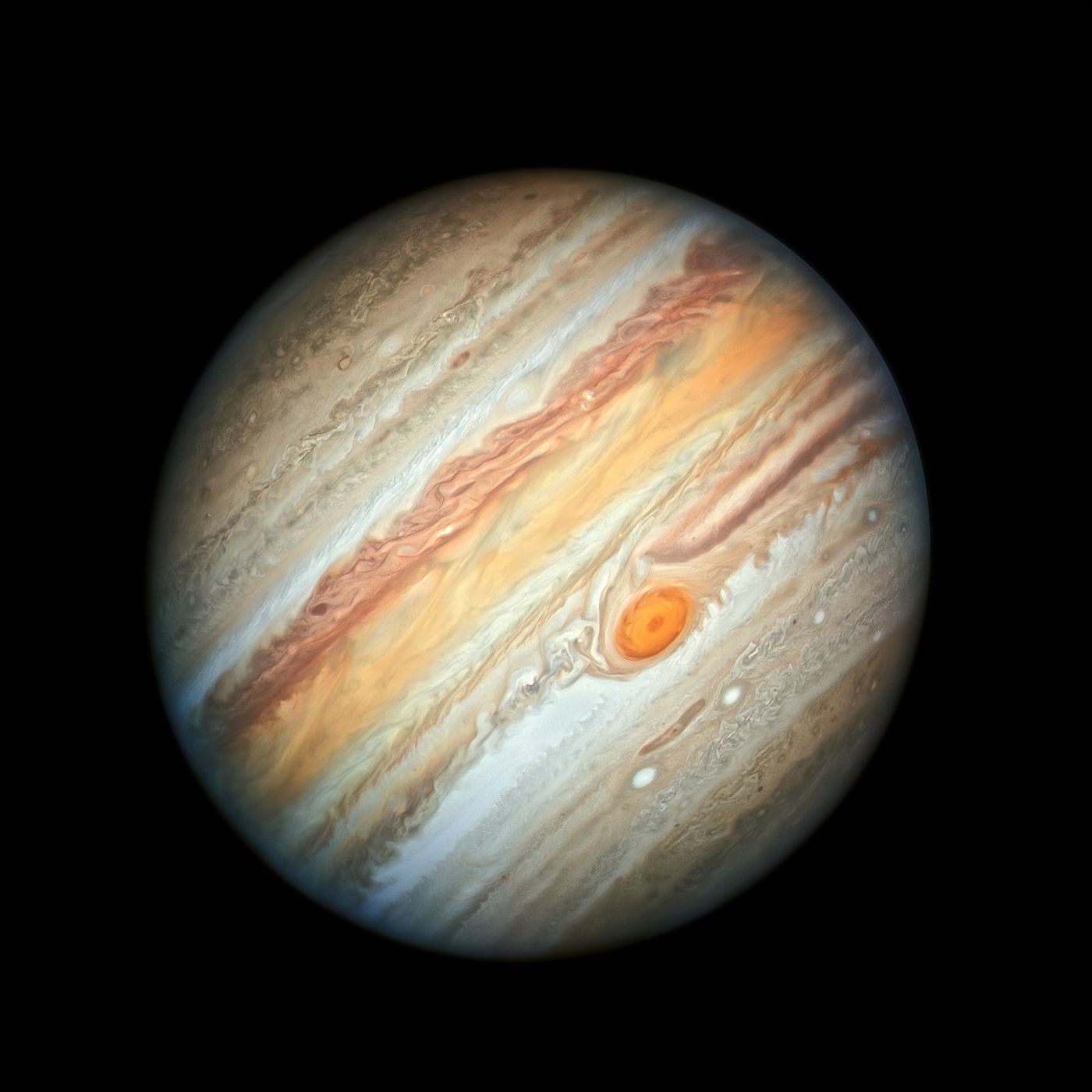 Hubble's latest image of Jupiter, captured June 27.