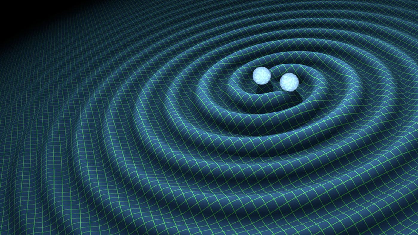 An artist's rendition of gravitational waves.