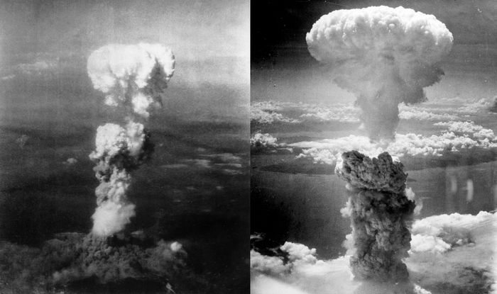 Left: Hiroshima, Right: Nagasaki