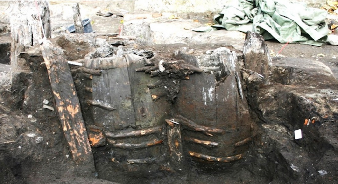 Latrines from the 1650s found during the excavation of the Copenhagen Metro. / Credit: University of Copenhagen