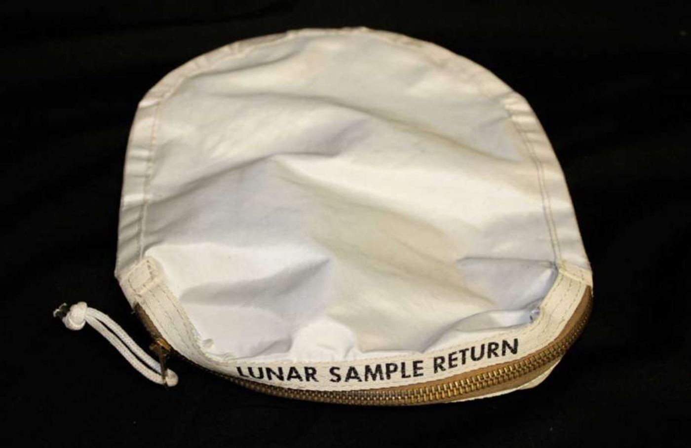 The Moon dust bag that went up for auction in New York and sold for $1.8M.