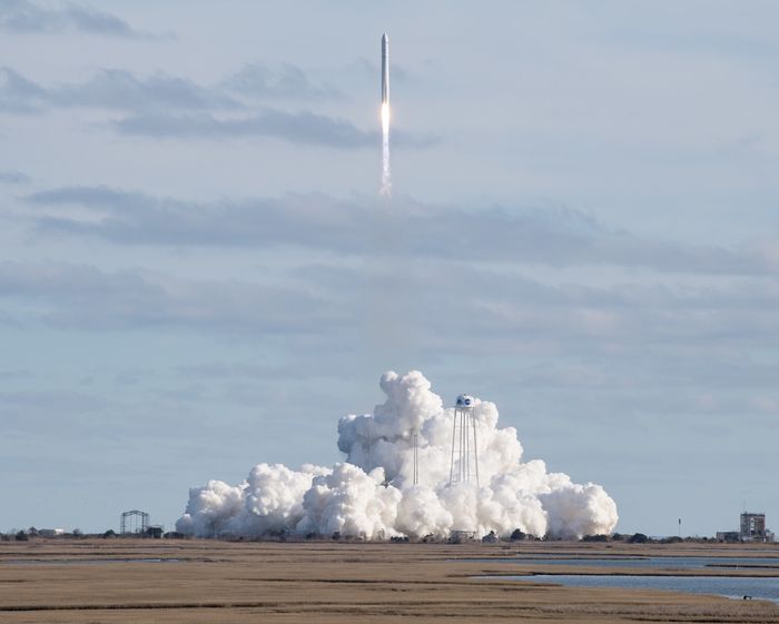 The Cygnus resupply spacecraft launches atop an Antares 230+ rocket on Saturday.